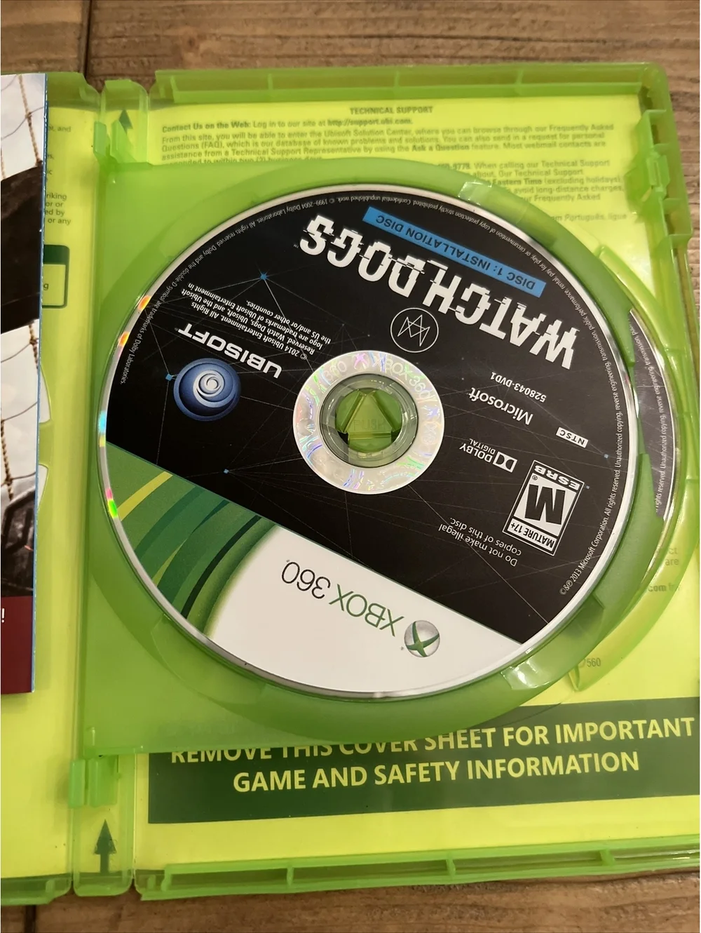 Watch Dogs (Microsoft Xbox 360, 2014)